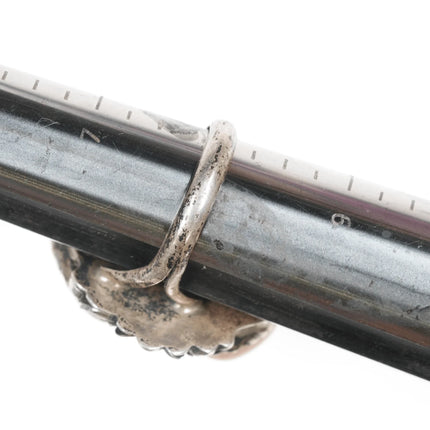 sz8 Vintage Native American silver pink mother of pearl ring - Estate Fresh Austin