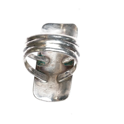 sz8 vintage Native American Sterling cobblestone inlay ring - Estate Fresh Austin