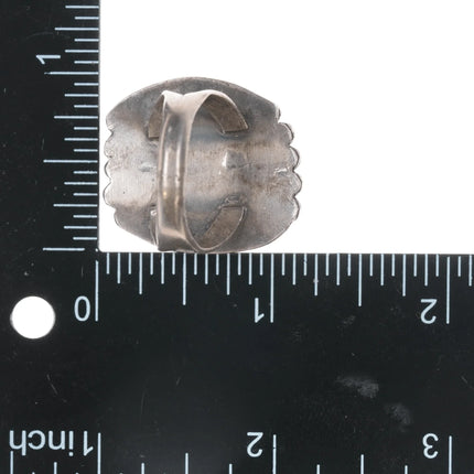 Sz8 Vintage Native American sterling ring with nice turquoise - Estate Fresh Austin