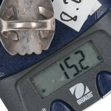 Sz8 Vintage Native American sterling ring with nice turquoise - Estate Fresh Austin