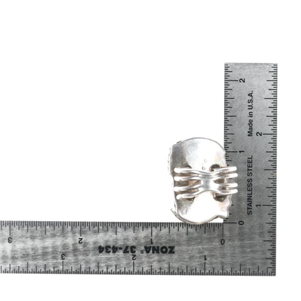 sz8 vintage Native American Sterling turquoise feathers ring - Estate Fresh Austin