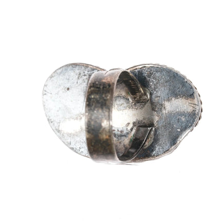 sz8 Vintage Native American sterling two turquoise ring - Estate Fresh Austin