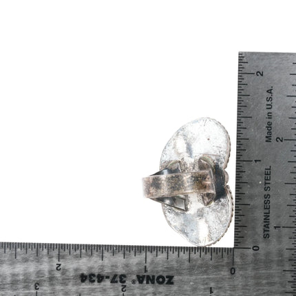 sz8 Vintage Native American sterling two turquoise ring - Estate Fresh Austin