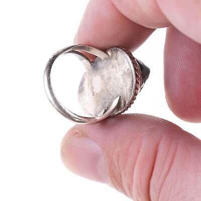 sz8 Vintage Navajo silver and turquoise ring c - Estate Fresh Austin