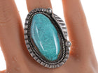 sz8 Vintage Navajo Silver and turquoise ring t - Estate Fresh Austin