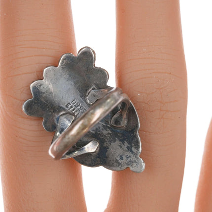 sz8 Vintage Southwestern sterling cat's eye ring - Estate Fresh Austin