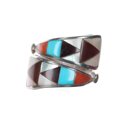 sz8 Zeno & Maryann Edaaki zuni sterling inlay ring - Estate Fresh Austin