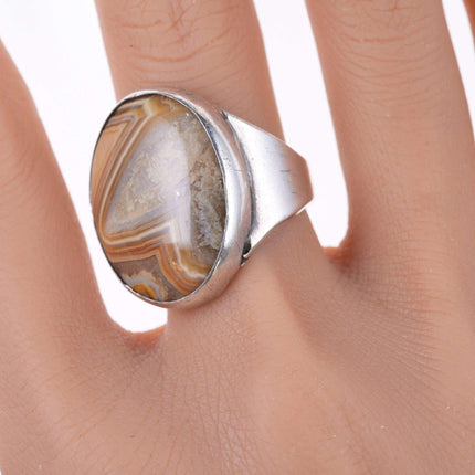 sz8.25 Vintage Southwestern sterling and jasper ring - Estate Fresh Austin