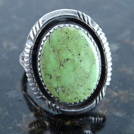 sz8.5 Navajo Sterling Turquoise Ring Johnson - Estate Fresh Austin