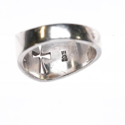 sz8.5 Retired James Avery wide crosslet ring sterling silver - Estate Fresh Austin