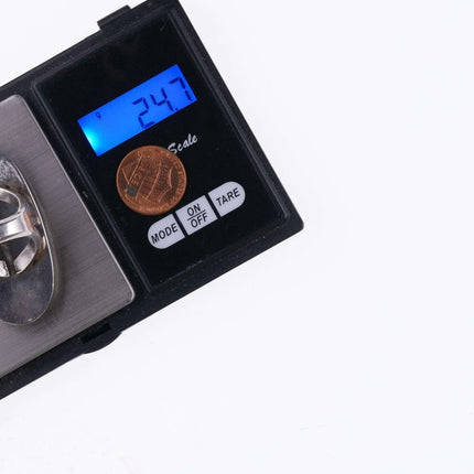 sz8.5 Vintage Native American oversized Modernist sterling ring - Estate Fresh Austin