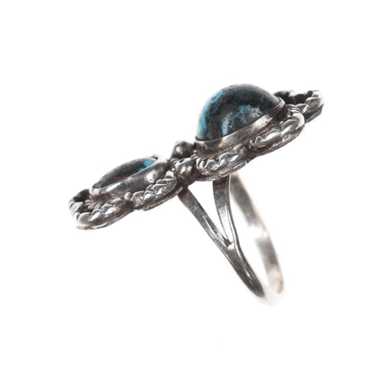 sz8.5 Vintage Native American silver high grade turquoise ring - Estate Fresh Austin