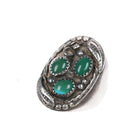 sz8.5 Vintage Native American sterling green turquoise ring - Estate Fresh Austin
