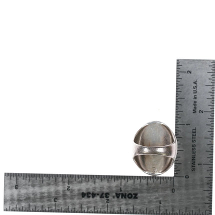 sz8.5 Vintage Native American sterling green turquoise ring - Estate Fresh Austin