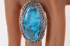 sz8.5 Vintage Navajo Sterling and turquoise ring - Estate Fresh Austin