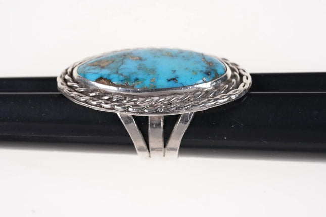 sz8.5 Vintage Navajo Sterling and turquoise ring - Estate Fresh Austin