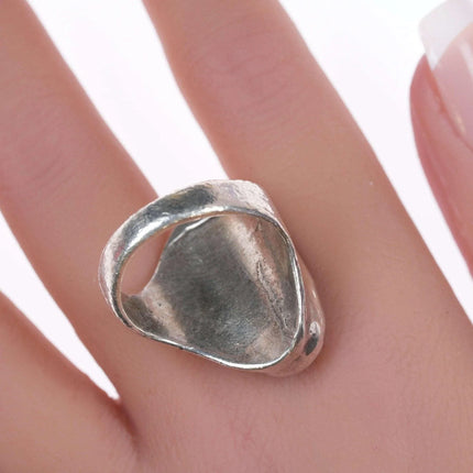 sz8.5 Vintage Silver and turquoise ring - Estate Fresh Austin