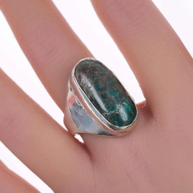 sz8.5 Vintage Silver and turquoise ring - Estate Fresh Austin