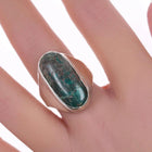 sz8.5 Vintage Silver and turquoise ring - Estate Fresh Austin