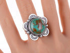 sz8.75 Darrell Yonnie (1968-2013) Navajo Sterling and turquoise ring - Estate Fresh Austin