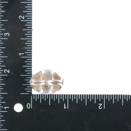 sz8.75 Running Bear Shop sterling ring with sleeping beauty turquoise - Estate Fresh Austin