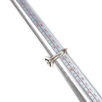 sz8.75 Running Bear Shop sterling ring with sleeping beauty turquoise - Estate Fresh Austin