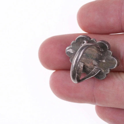 sz8.75 Vintage Native American turquoise cluster ring - Estate Fresh Austin