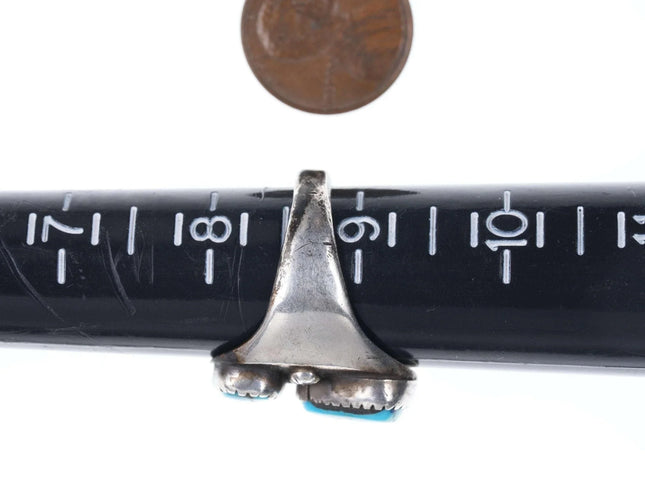 sz8.75 Vintage Navajo Silver and turquoise ring - Estate Fresh Austin