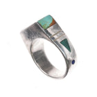 sz9 BP Native American sterling multi-stone inlay ring - Estate Fresh Austin