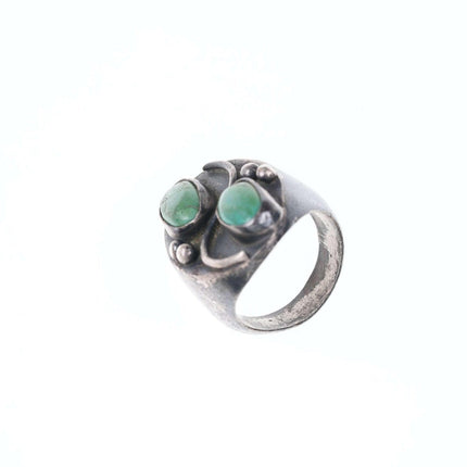 sz9 c1950's Navajo Sterling and turquoise ring - Estate Fresh Austin