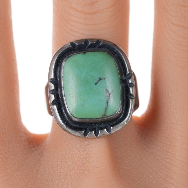 Sz9 c40's - 50's Navajo sterling and turquoise ring - Estate Fresh Austin