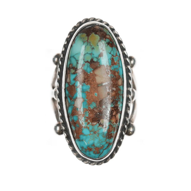 sz9 DCB Native American Sterling and turquoise ring - Estate Fresh Austin