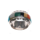 Sz9 Benny Armijo (1937-2022) Navajo Sterling Multi-stone inlay ring - Estate Fresh Austin