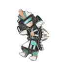 sz9 Large 1950's Zuni Rainbow Man multi-stone sterling ring - Estate Fresh Austin
