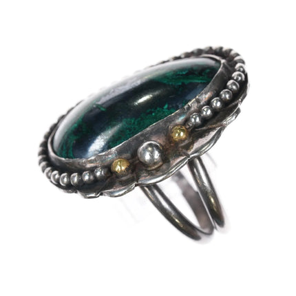 sz9 Large vintage Azurite sterling ring - Estate Fresh Austin