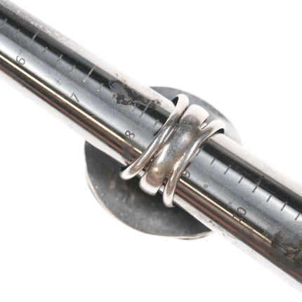 sz9 Large Vintage Navajo turquoise nugget ring in silver - Estate Fresh Austin