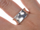 sz9 Raymond Coriz-Kewa (Santo Domingo Pueblo) sterling silver modernist ring - Estate Fresh Austin