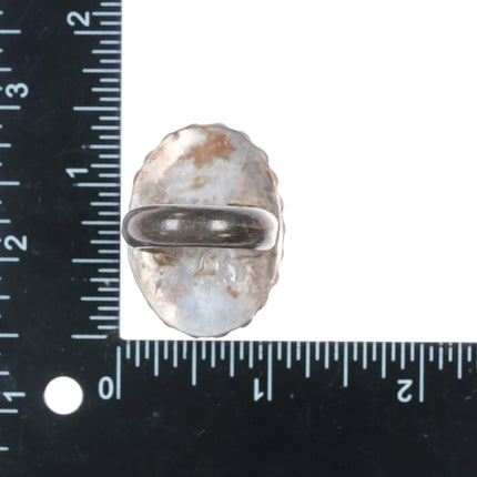 sz9 vintage Native American sterling ring with nice turquoise - Estate Fresh Austin