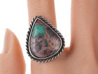 sz9 vintage Navajo sterling and turquoise ring 1 - Estate Fresh Austin