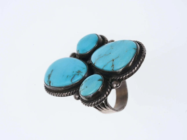 sz9 Vintage Sterling/turquoise native American ring - Estate Fresh Austin