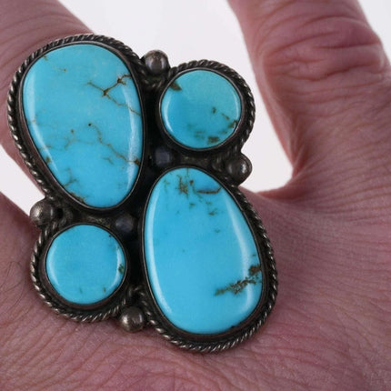 sz9 Vintage Sterling/turquoise native American ring - Estate Fresh Austin