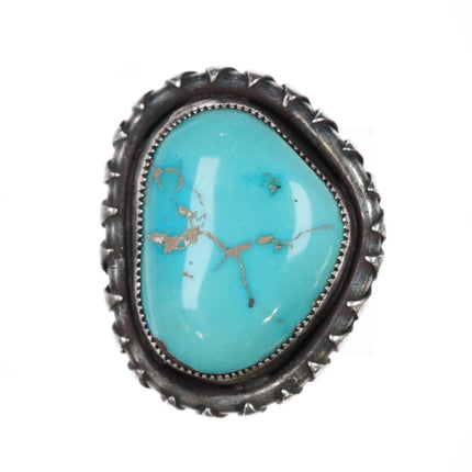 sz9.25 Amazing vintage Native American sterling high grade turquoise ring - Estate Fresh Austin