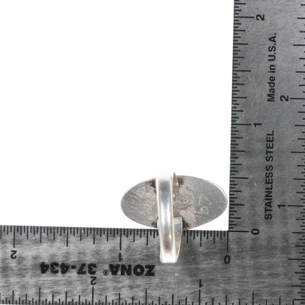 sz9.25 Vintage Zuni Sterling, turquoise, and malachite channel inlay ring - Estate Fresh Austin