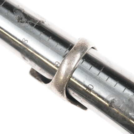 sz9.5 Vintage Native American sterling and turquoise long ring - Estate Fresh Austin