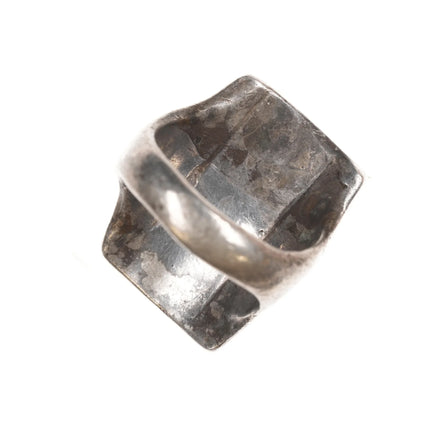 sz9.5 Vintage Native American sterling and turquoise long ring - Estate Fresh Austin