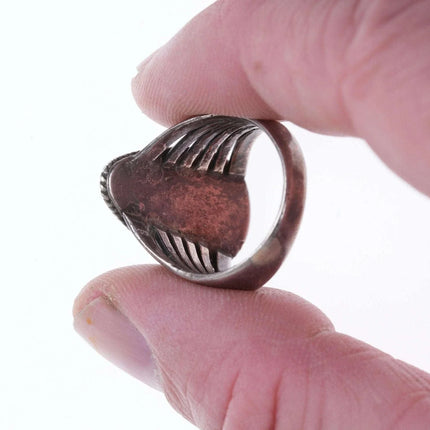 sz9.5 Vintage Native American sterling high grade turquoise ring - Estate Fresh Austin