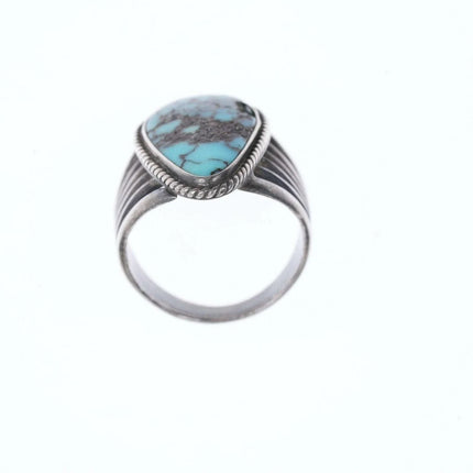 sz9.5 Vintage Native American sterling high grade turquoise ring - Estate Fresh Austin