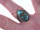 sz9.5 Vintage Native American sterling high grade turquoise ring - Estate Fresh Austin