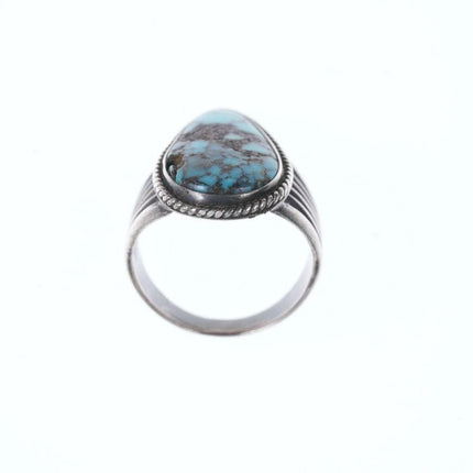 sz9.5 Vintage Native American sterling high grade turquoise ring - Estate Fresh Austin