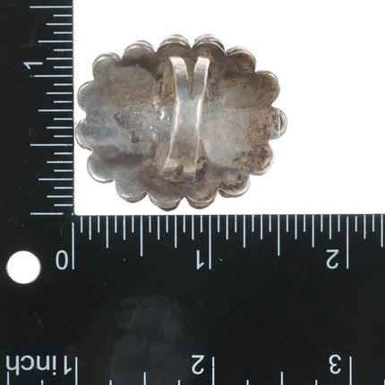 sz9.5 Vintage Native American sterling turquoise cluster ring - Estate Fresh Austin